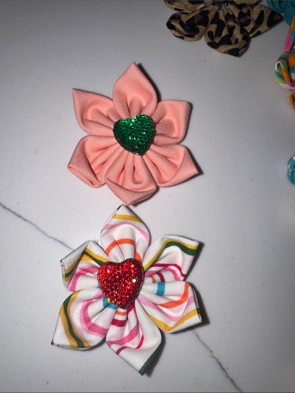 Colorful Fabric Flower Appliqués - Multi-Color Set - Picture 5 of 5